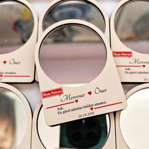 Oval Ahşap Ayna - AAO102