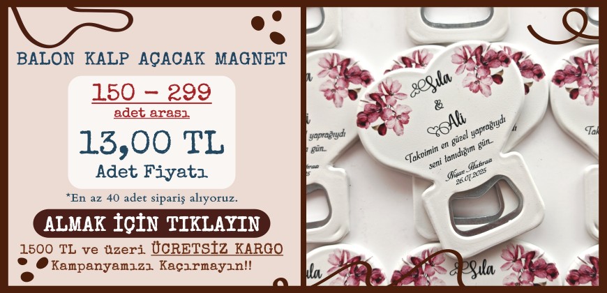 Balon Kalp Açacak Magnet